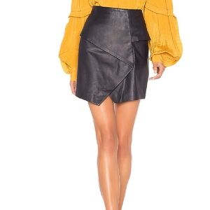 Joie Akirako B Mini Skirt leather size 8